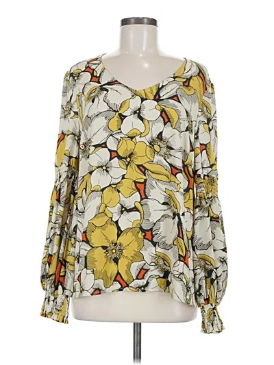 Pre-owned Cabi 3/4 Sleeve Blouse In Yellow