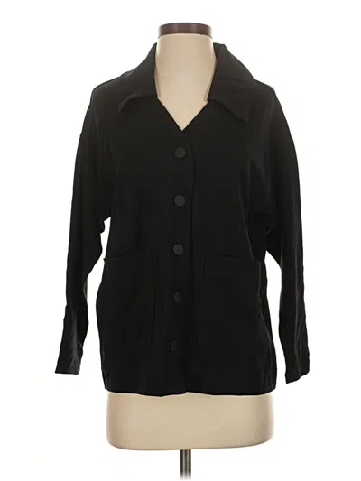 Pre-owned Cabi 3/4 Sleeve Button Down Shirt In Black