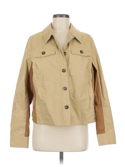 Pre-owned Cabi 3/4 Sleeve Button Down Shirt In Brown