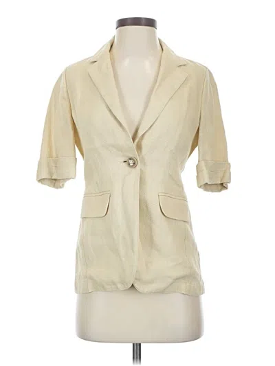 Pre-owned Cabi 3/4 Sleeve Button Down Shirt In Ivory