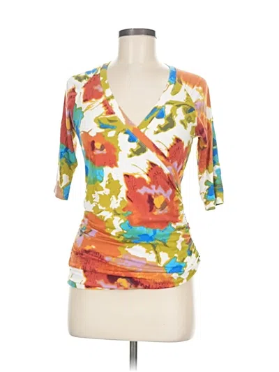 Pre-owned Cabi 3/4 Sleeve T-shirt In Orange