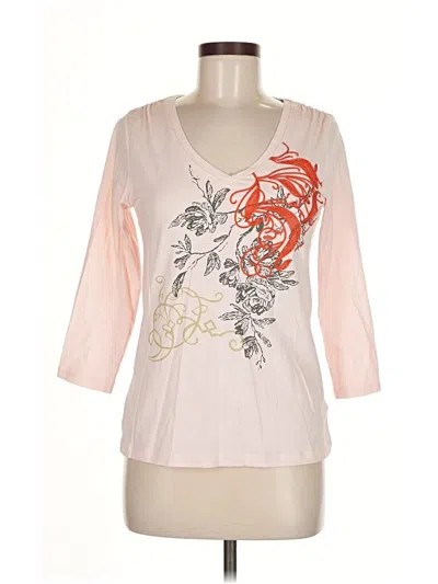 Pre-owned Cabi 3/4 Sleeve T-shirt In Pink