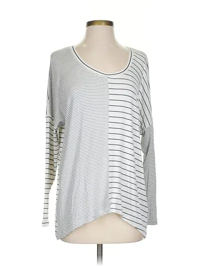 Pre-owned Cabi 3/4 Sleeve T-shirt In Silver