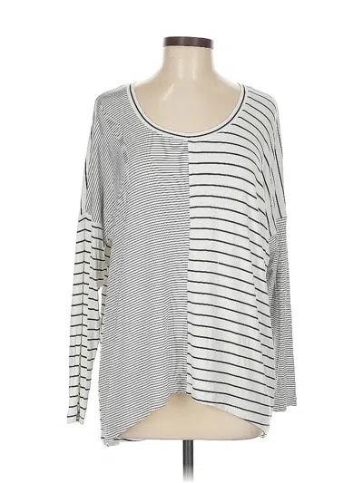 Pre-owned Cabi 3/4 Sleeve T-shirt In Silver