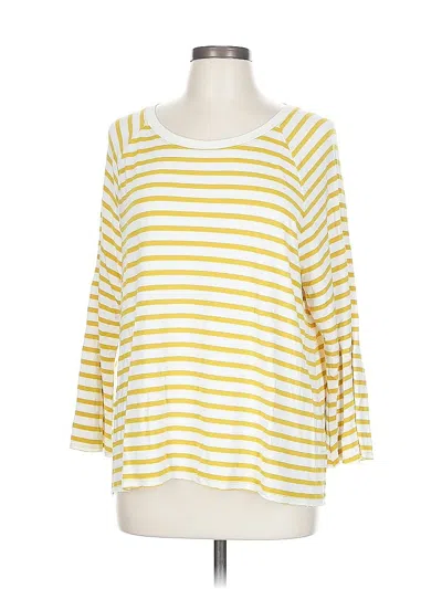 Pre-owned Cabi 3/4 Sleeve T-shirt In Yellow