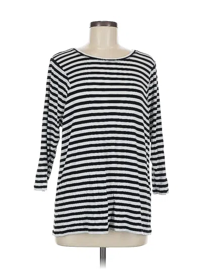 Pre-owned Cabi 3/4 Sleeve Top Black Boatneck Tops