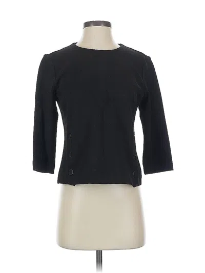 Pre-owned Cabi 3/4 Sleeve Top Black Boatneck Tops