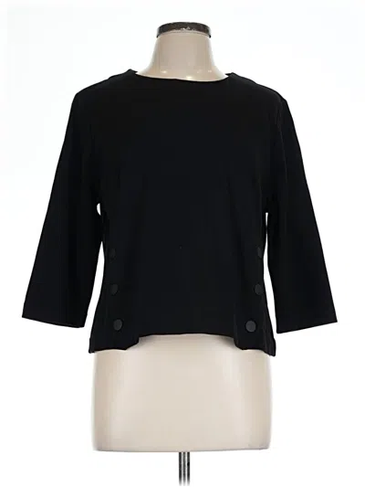 Pre-owned Cabi 3/4 Sleeve Top Black Boatneck Tops