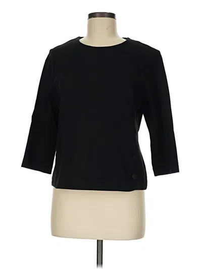 Pre-owned Cabi 3/4 Sleeve Top Black Boatneck Tops