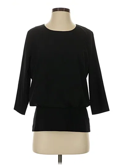Pre-owned Cabi 3/4 Sleeve Top Black Boatneck Tops