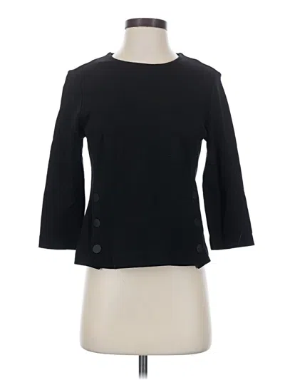 Pre-owned Cabi 3/4 Sleeve Top Black Boatneck Tops