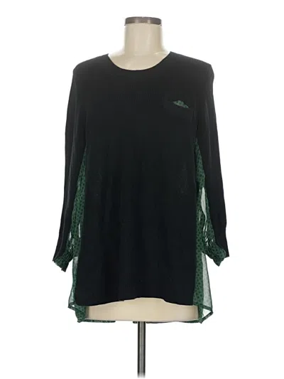 Pre-owned Cabi 3/4 Sleeve Top Black Crew Neck Tops
