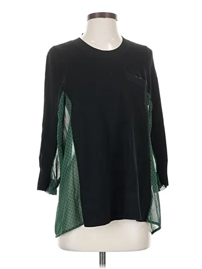 Pre-owned Cabi 3/4 Sleeve Top Black Crew Neck Tops