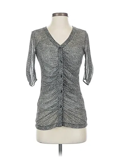 Pre-owned Cabi 3/4 Sleeve Top Gray Sweetheart Neckline Tops