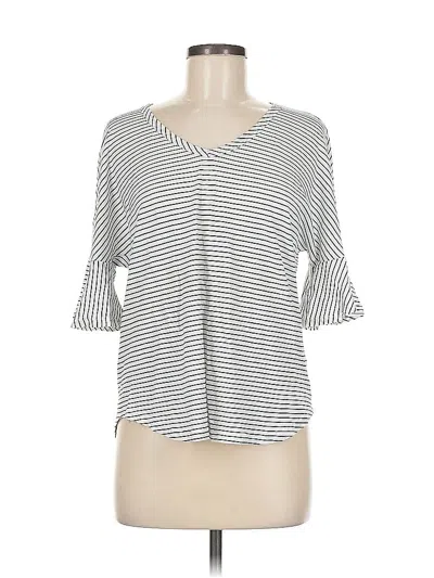 Pre-owned Cabi 3/4 Sleeve Top Gray V Neck Tops