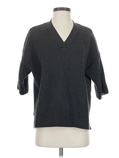 Pre-owned Cabi 3/4 Sleeve Top Gray V Neck Tops