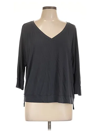 Pre-owned Cabi 3/4 Sleeve Top Gray V-neck Tops