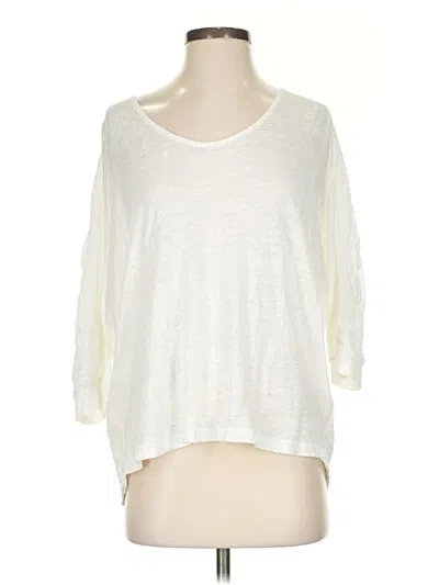 Pre-owned Cabi 3/4 Sleeve Top Ivory Scoop Neck Tops