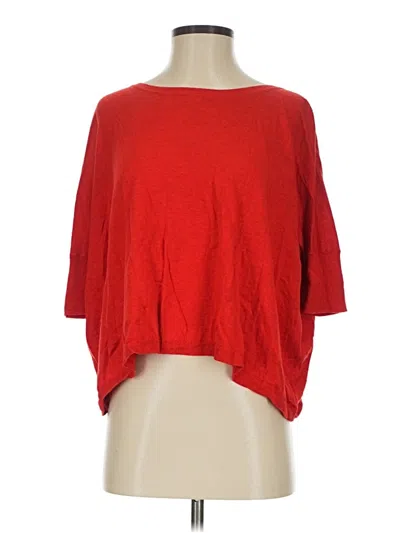 Pre-owned Cabi 3/4 Sleeve Top Red Boatneck Tops