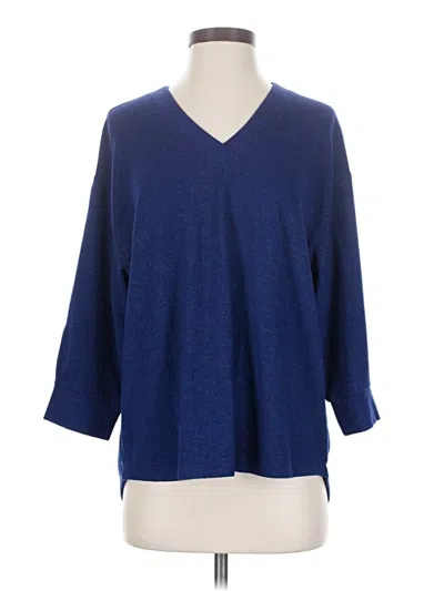 Pre-owned Cabi 3/4 Sleeve T-shirt In Blue