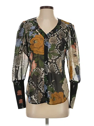 Pre-owned Cabi 3/4 Sleeve T-shirt In Brown