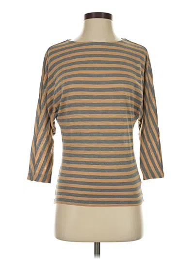 Pre-owned Cabi 3/4 Sleeve T-shirt In Brown