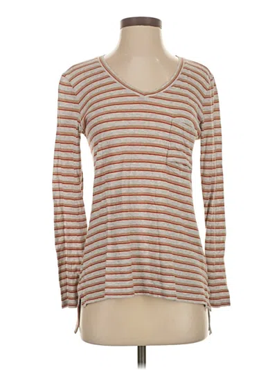 Pre-owned Cabi 3/4 Sleeve T-shirt In Brown