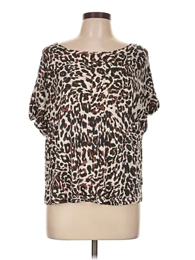 Pre-owned Cabi 3/4 Sleeve T-shirt In Brown