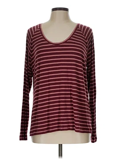 Pre-owned Cabi 3/4 Sleeve T-shirt In Burgundy