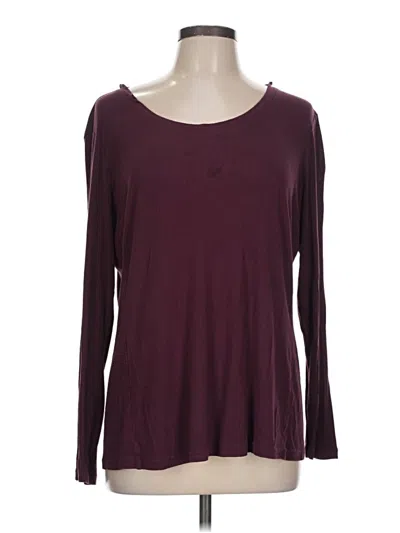 Pre-owned Cabi 3/4 Sleeve T-shirt In Burgundy