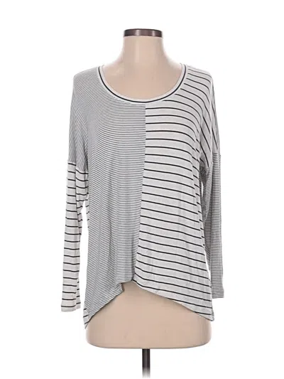 Pre-owned Cabi 3/4 Sleeve T-shirt In Gray
