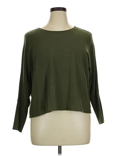 Pre-owned Cabi 3/4 Sleeve T-shirt In Green