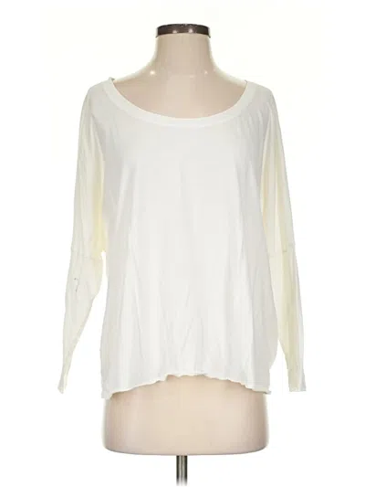 Pre-owned Cabi 3/4 Sleeve T-shirt In Ivory