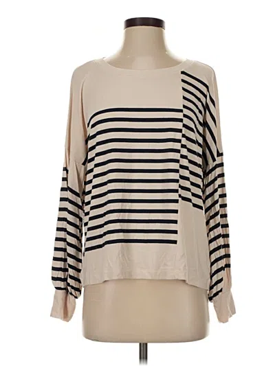 Pre-owned Cabi 3/4 Sleeve T-shirt In Ivory