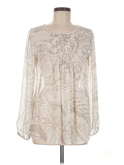Pre-owned Cabi 3/4 Sleeve T-shirt In Ivory