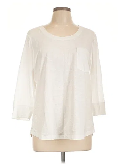 Pre-owned Cabi 3/4 Sleeve T-shirt In Ivory