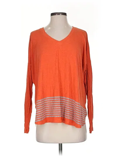 Pre-owned Cabi 3/4 Sleeve T-shirt In Orange