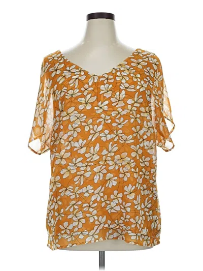 Pre-owned Cabi 3/4 Sleeve T-shirt In Orange