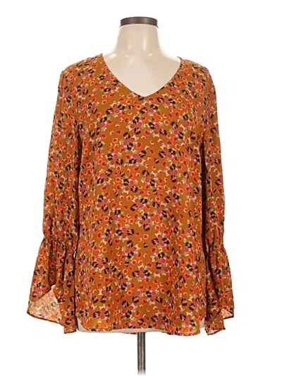 Pre-owned Cabi 3/4 Sleeve T-shirt In Orange