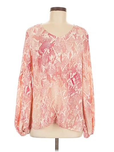 Pre-owned Cabi 3/4 Sleeve T-shirt In Pink