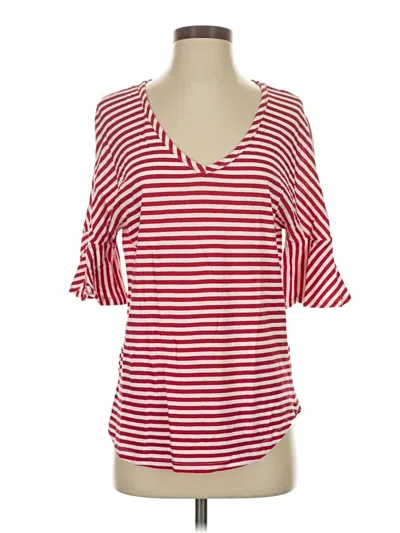 Pre-owned Cabi 3/4 Sleeve T-shirt In Red