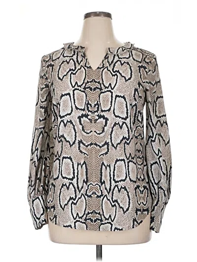 Pre-owned Cabi 3/4 Sleeve T-shirt In Silver