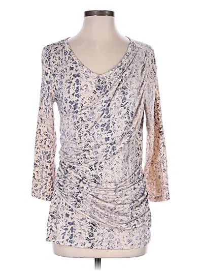 Pre-owned Cabi 3/4 Sleeve T-shirt In Silver