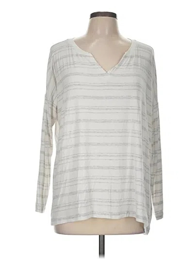 Pre-owned Cabi 3/4 Sleeve T-shirt In Silver