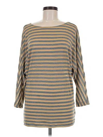 Pre-owned Cabi 3/4 Sleeve T-shirt In Tan