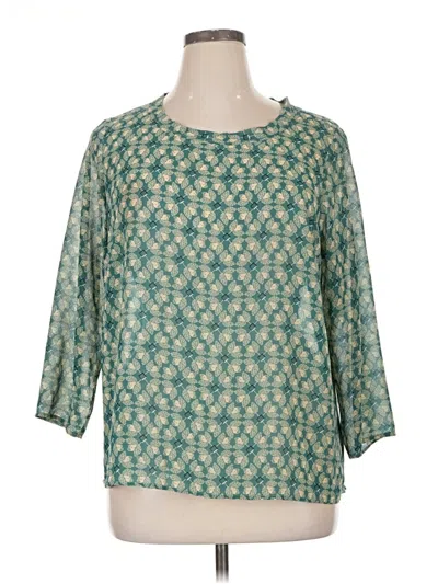 Pre-owned Cabi 3/4 Sleeve T-shirt In Teal