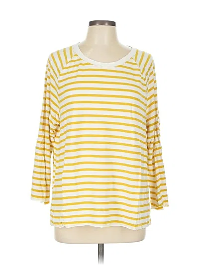 Pre-owned Cabi 3/4 Sleeve T-shirt In Yellow