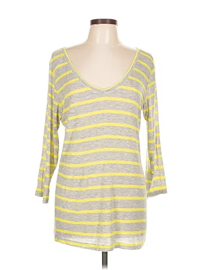 Pre-owned Cabi 3/4 Sleeve T-shirt In Yellow