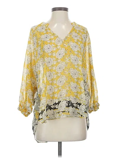 Pre-owned Cabi 3/4 Sleeve T-shirt In Yellow