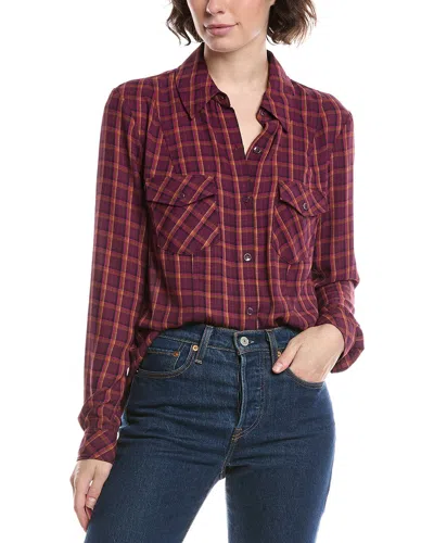 Cabi Autumn Shirt In Burgundy